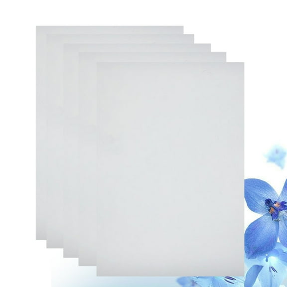 EXHUMKY 5Pcs Heat Shrinkable PVC Sheets for DIY Rubber Stamps and Crafts 11.4x8.3x0.004in