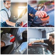 EXHUMKY 5pcs Car Wax Applicator with Handle Orange for Car Care Tasks