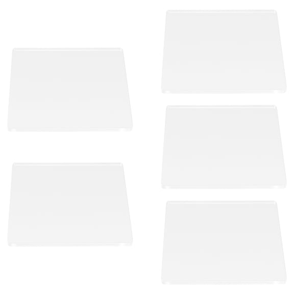EXHUMKY 5-Piece Clear Acrylic Clay Pressing Tools Set for Crafting, Sculpting, Modeling and Art Projects