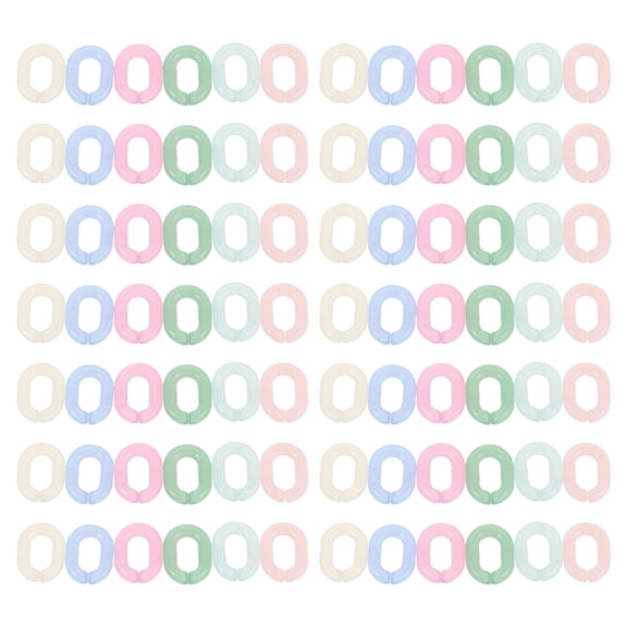 EXHUMKY 600Pcs Acrylic Oval Linking Rings in Assorted Candy Colors for DIY Bag Chain Connectors
