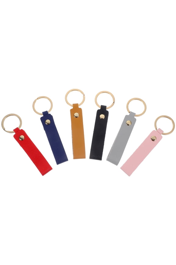 Mens Keychains for Car Keys Blue Strap 6Pcs
