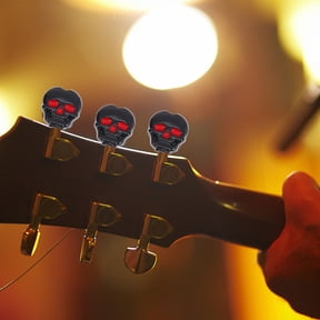 EXHUMKY 6-Pack Lightweight Bass Guitar Tuning Pegs with Strong Metal Body for Precise Tuning