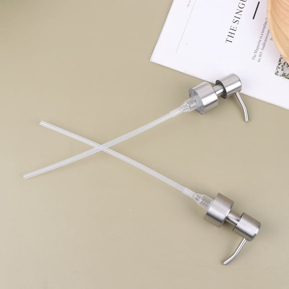 EXHUMKY 6Pcs Stainless Steel Bottle Pump Replacement Caps for Home and Bathroom