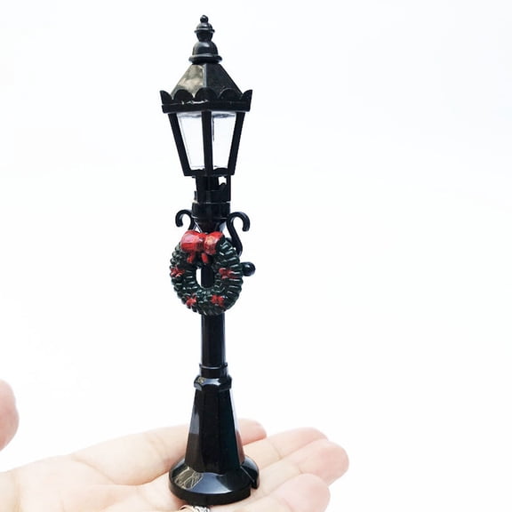 EXHUMKY Mini Street Light Model Set, 6pcs ABS Plastic, Realistic Outdoor Decorative LED Lights for Model Train Layouts