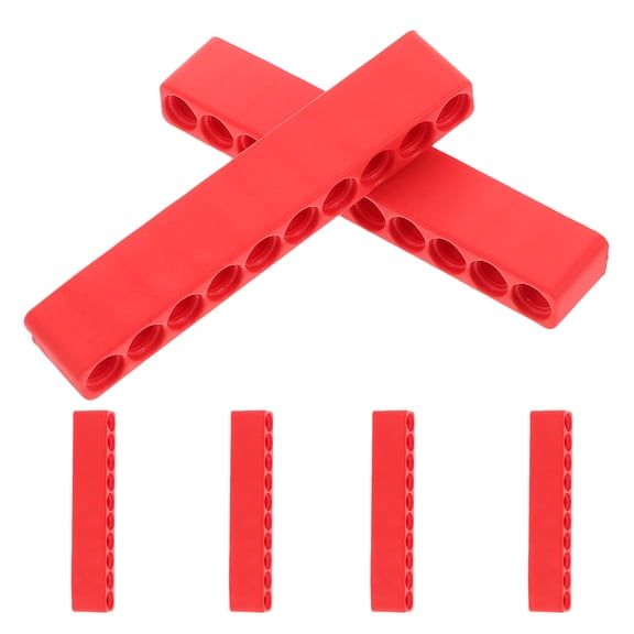 EXHUMKY 6-Piece Red Plastic Screwdriver Bit Holder Organizer with 10 Slots for Easy Storage and Fast Access