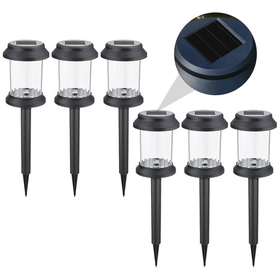 EXHUMKY 6Pcs Solar Grid Stake Lights for Patios with Automatic Charging and Water Resistant