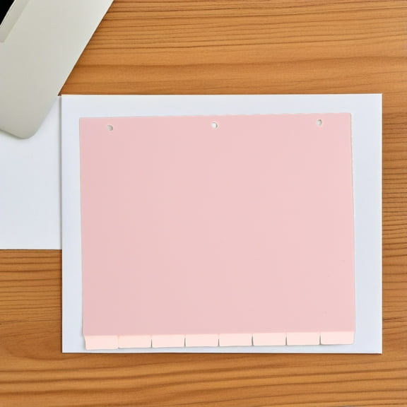 EXHUMKY 8 Sheets Plastic Binder Index Divider Sheet in Pink for Professionals and Students 10.93x8.37x0.04in