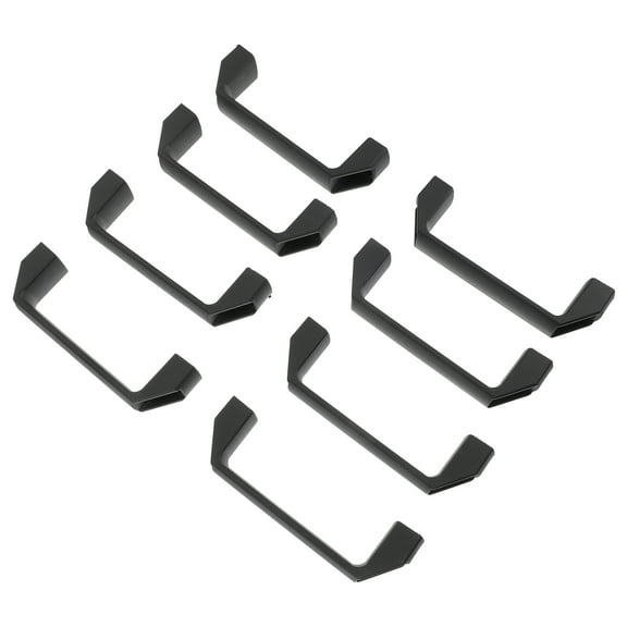 EXHUMKY 8Pcs Black Nylon Square Ergonomic Handle for Cabinet Hardware Pulls 5.50X1.60X0.94Inch