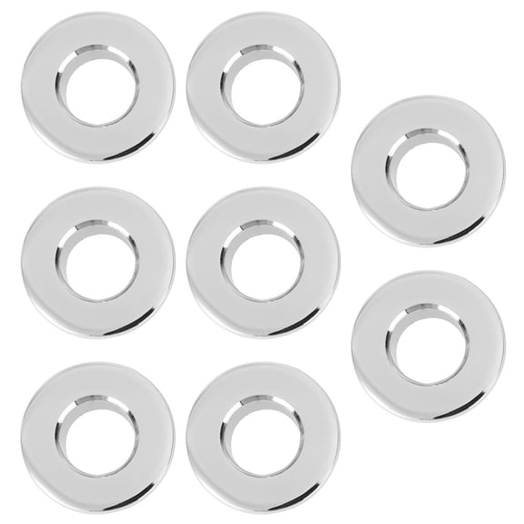 EXHUMKY 8Pcs Round Sink Overflow Rings PP Copper Prevent Water Overflow Bath Sink Overflow Cover