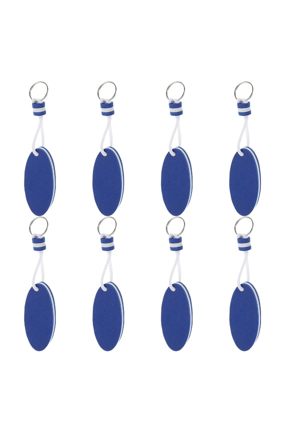 Buoyant in Water Floating Keychain Blue EVA Foam 8pcs for Outdoor Activities