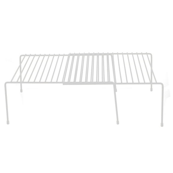 EXHUMKY Adjustable White Kitchen Cabinet Shelf Organizer, Stackable Storage Rack for Pantry, Home, and Space Saving Solution