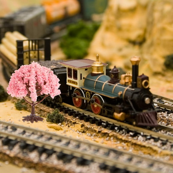 EXHUMKY Artificial Cherry Tree Pink Miniature Tree For Coffee Shop Ambience Garden Lovers