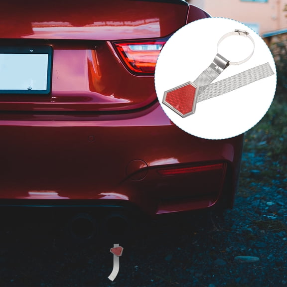 EXHUMKY Red Electrostatic Grounding Belt for Cars with Hanging Screw Design, Anti-Static Strap for Safe and Secure Driving