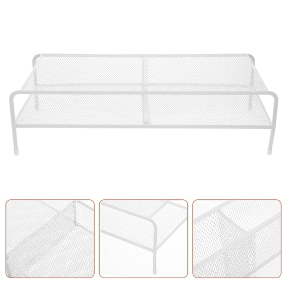 EXHUMKY Back to School Monitor Risers Computer Riser Stand White Iron Office and Home Use 1Pcs
