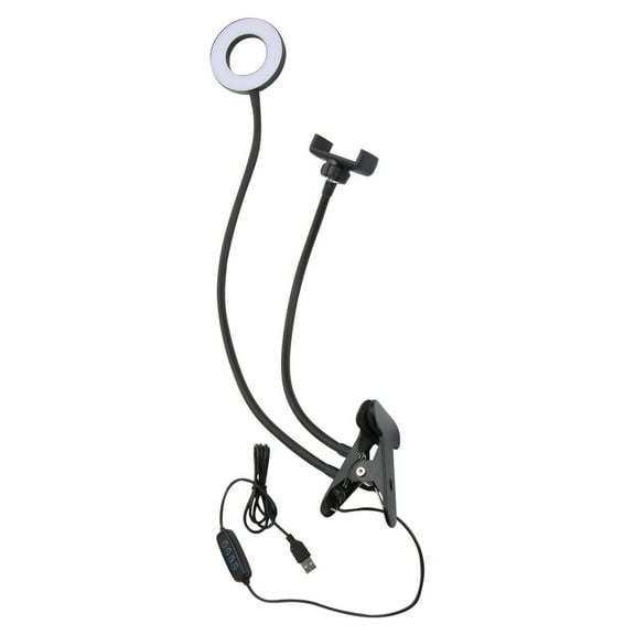 EXHUMKY USB Powered LED Flash Lamp with Flexible Arm and Easy Cord Control for Live Broadcast