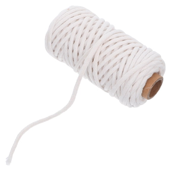 EXHUMKY Beige Cotton Twine, Weather Resistant, for Crafting, Bundling, Gardening, and Projects