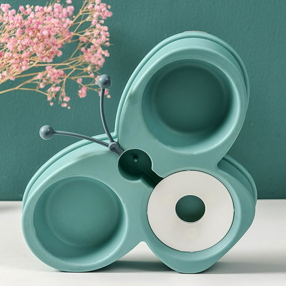 EXHUMKY Bite Resistant Household Kitten Feeder with Water and Food Dual Feeding Function