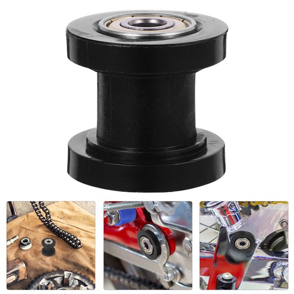 EXHUMKY Black Chain Roller Wheel Tensioner Motorcycle Chain Guide Durable Design