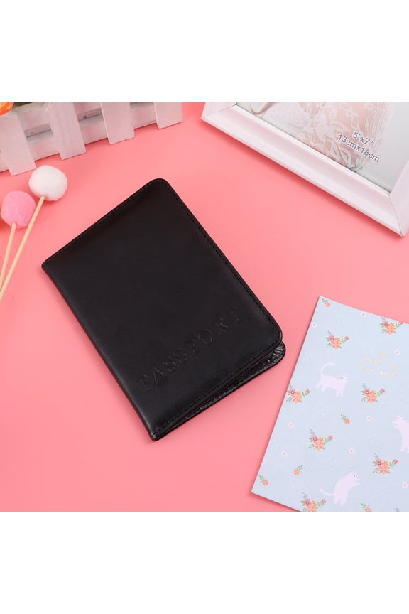 Black Travel Wallet Organizer, Multi-Functional Document and Card Holder for Secure Storage and Convenient Access