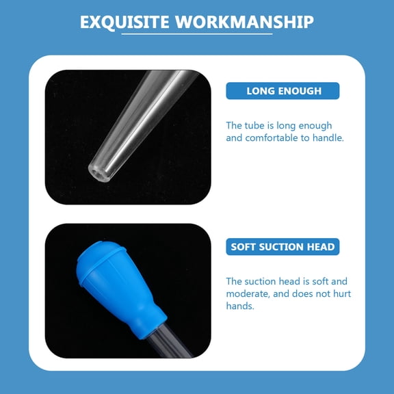 EXHUMKY Blue Aquarium Water Changer Easy Manual Fish Tank Sewage Disposal Tool