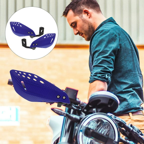 EXHUMKY 2 Pairs ATV Universal Handguards Blue PP for Motorcycle Accessories