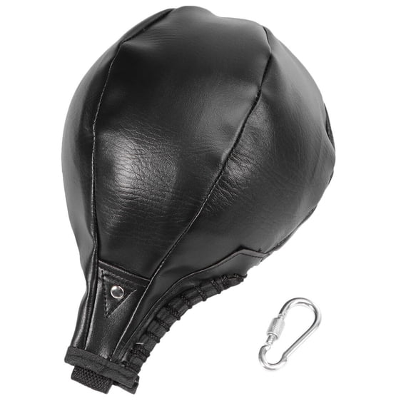 EXHUMKY Hanging Pear Boxing Ball Hight Elastic Punching Training Black 1PC