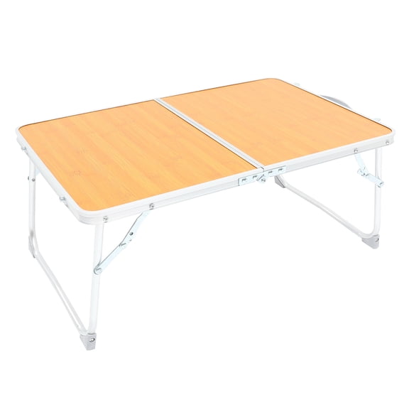 EXHUMKY Portable Brown Household Foldable Table Wear Resistant Bed Desk for Outdoor Use