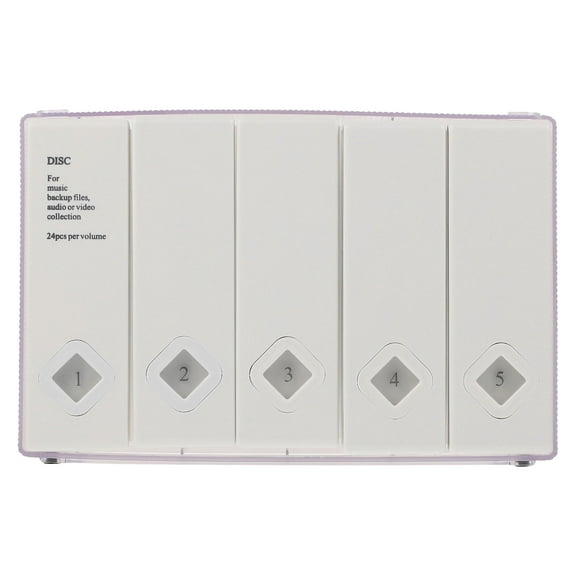 EXHUMKY Disc Storage Case, Large Capacity, White Plastic, Soft Non-Woven, and Portable