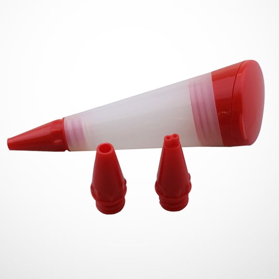 EXHUMKY Cake Decorating Pen Red Silicone Tool for Baking and Intricate Dessert Designs