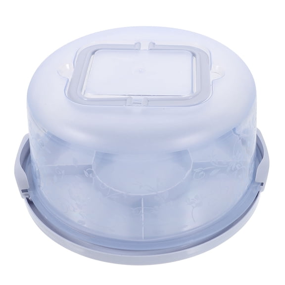 EXHUMKY Round Blue PP Cake Box for Baked Goods Storage and Transport