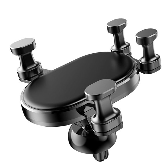 EXHUMKY Car Phone Shelf Black Practical Durable Silicone and ABS Materials Rotative Design