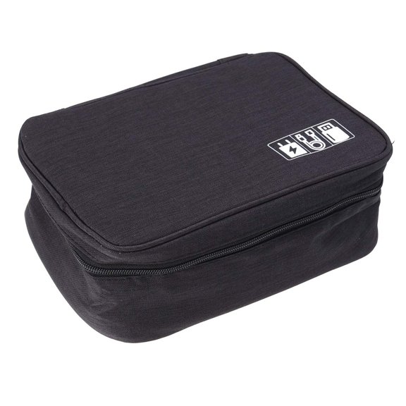 EXHUMKY Electronics Carrying Case with Cushioned Storage and Detachable Zones in Black