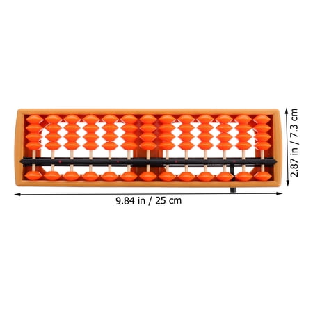 EXHUMKY Chinese Math Calculating Tool Orange ABS Abacus For Students 1Set