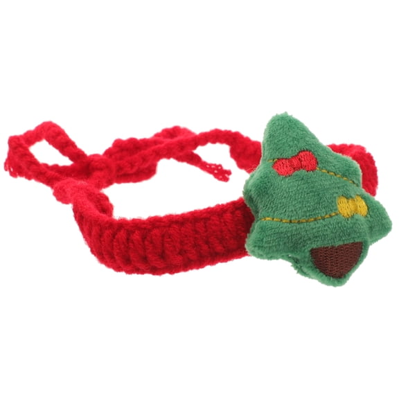EXHUMKY Christmas Pet Collar, Adjustable Woolen Yarn Holiday Neckwear for Dogs and Cats, Festive Puppy Kitten Accessory