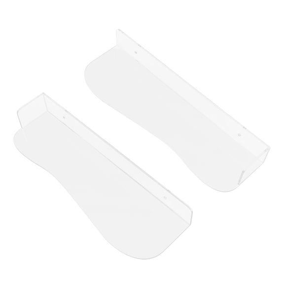 EXHUMKY Clear Acrylic Shoe Display Shelf for Sneakers, Floating Wall Mount Rack, 2 Pcs Transparent Organizer for Storage