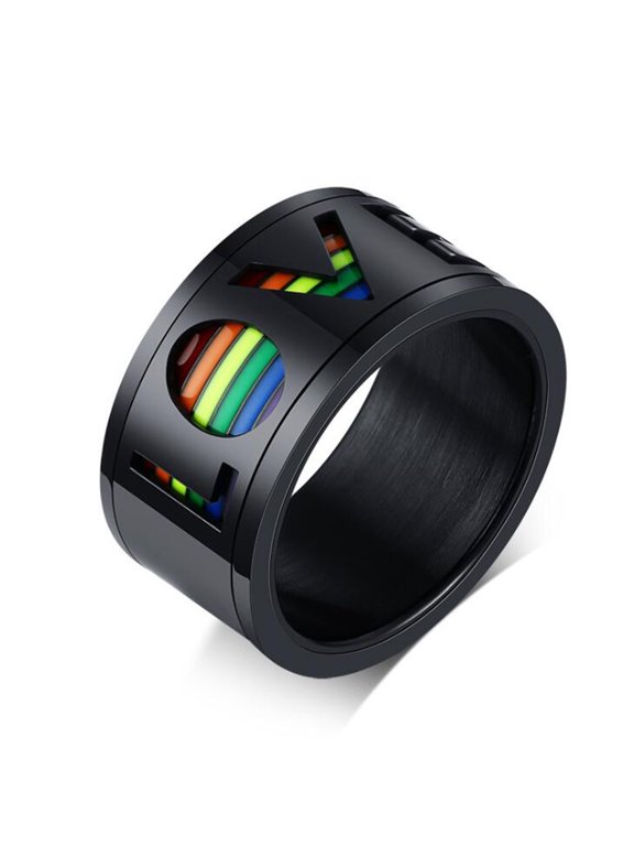 Comfortable Black Stainless Steel Rotating Ring for Stylish Occasion Accessories