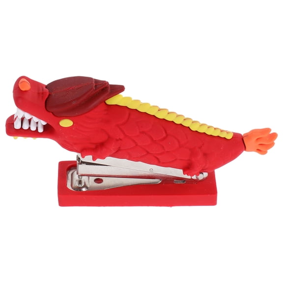 EXHUMKY Compact Cute Dragon Stapler Red Desktop Stapler for Home and Office Use