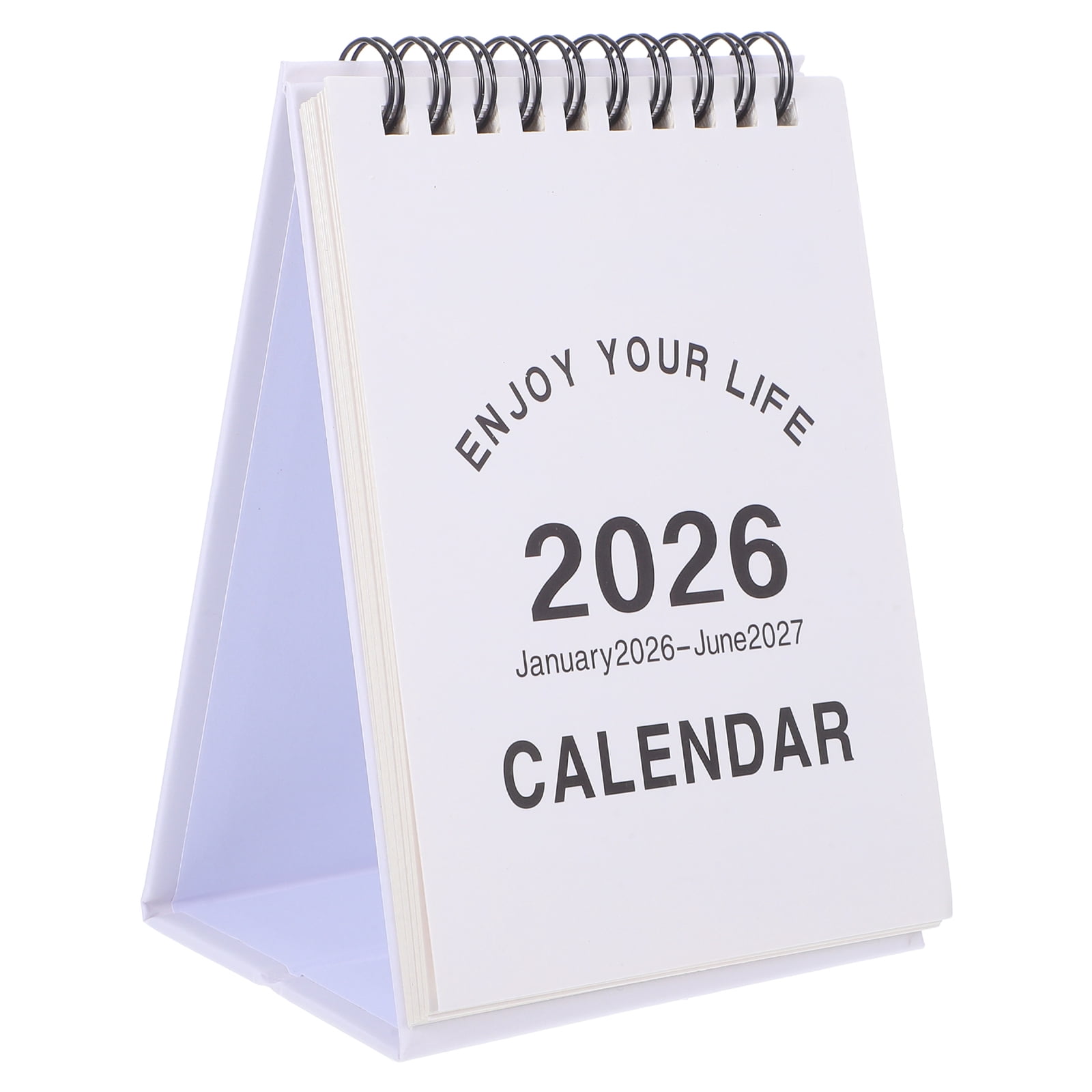 EXHUMKY 2026 Small Calendar Desk White Compact Monthly Standing ...