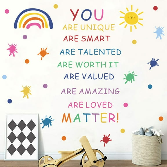 EXHUMKY 1Set Inspirational Wall Sticker Motivational Quotes for Bedroom Room Decoration