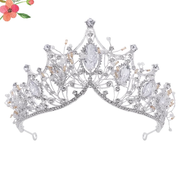 EXHUMKY Plated Alloy Crystal Rhinestone Wedding Lightweight Bridal Headpiece Accessory