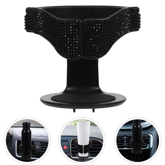 EXHUMKY Black Car Cup Holder, Automotive Accessories Organizer for Drinks and Small Items
