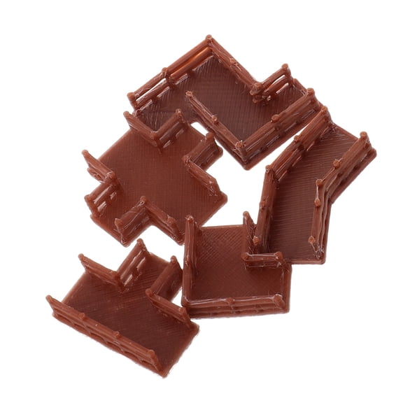 EXHUMKY Cute Brown Plastic Funny Fish Tank Decor for Home Aquarium Landscaping 5pcs Miniature Accessories