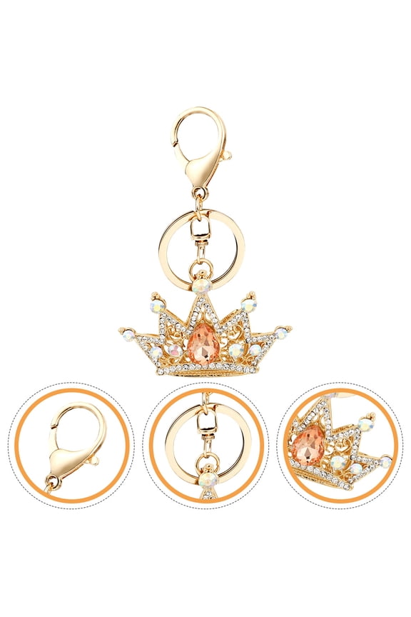 Cute Key Chains Crown Keychain Pendant 1Set Decoration Zinc Alloy for Family and Friends