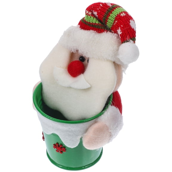 EXHUMKY Round Tissue Box Holder with Moisture-Resistant Fabric Cover, Cute and Practical Design for Home Decor, 1 Piece