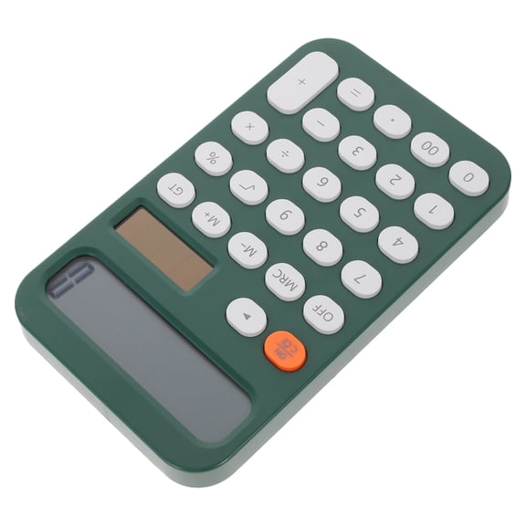 EXHUMKY Portable Dark Green Calculator with Compact Design, Ideal for Students and Office Use, Easy to Carry and Operate