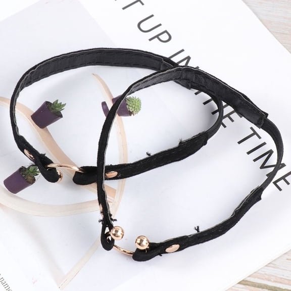 EXHUMKY Detachable Shoe Straps for Heels Black PU Anti Loose Shoe Strap for Women Daily Use