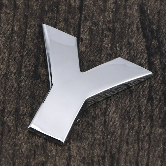 EXHUMKY Diy Metallic Badge 3d Letter Y Silver Waterproof Car Alphabet Sticker 1Pack