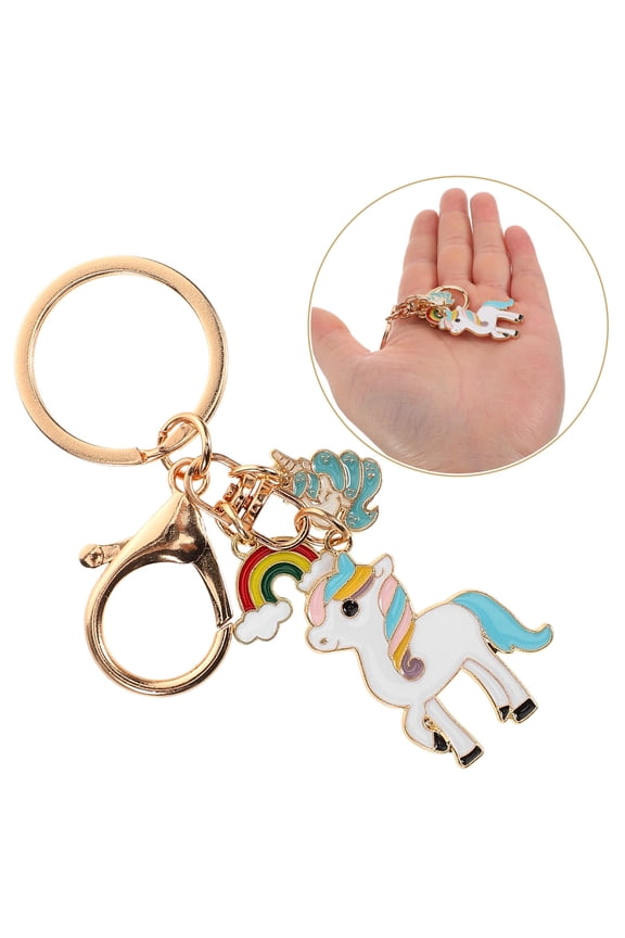 Creative Car Key Hanging Chain Unicorn Keychain Zinc Alloy 1Pcs
