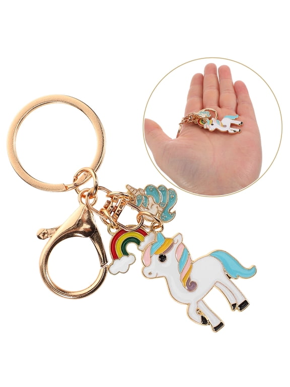 Creative Car Key Hanging Chain Unicorn Keychain Zinc Alloy 1Pcs