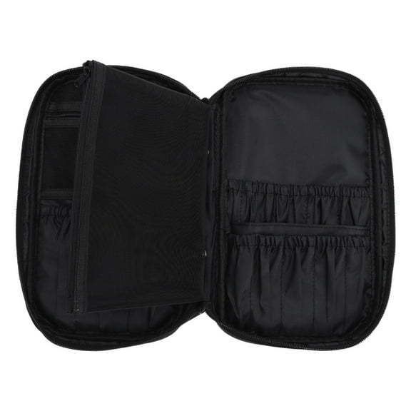 EXHUMKY Brush Bag with Handle, Makeup Organizer Case with Zipper Closure for Storage